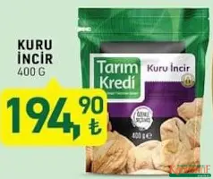 TARIM KREDİ KURU İNCİR 400 G fiyat ve kampanya bilgisi